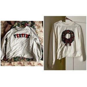 2 holiday pullovers